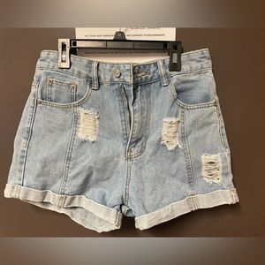 Ripped Jean Shorts